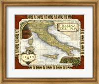 Wine Map of Italy Fine Art Print