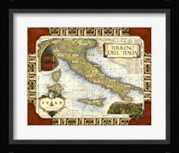 Wine Map of Italy Fine Art Print