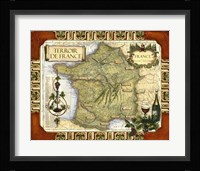Wine Map of France Fine Art Print