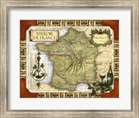 Wine Map of France Fine Art Print