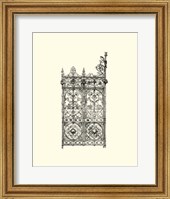 B&W Wrought Iron Gate V Fine Art Print