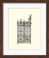 B&W Wrought Iron Gate V Fine Art Print