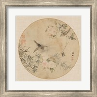 Oriental Bird Silk II Fine Art Print