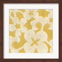 Suzani Silhouette in Yellow II Fine Art Print