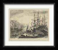 Antique Harbor III Fine Art Print