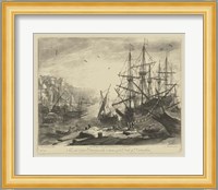 Antique Harbor III Fine Art Print