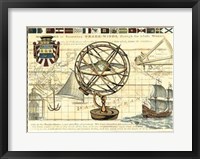 Nautical Map I Framed Print