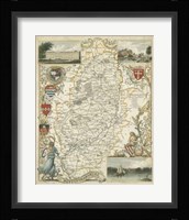 Map of Nottinghamshire Fine Art Print