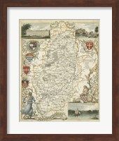 Map of Nottinghamshire Fine Art Print