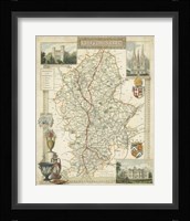Map of Staffordshire Fine Art Print