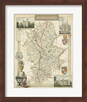 Map of Staffordshire Fine Art Print