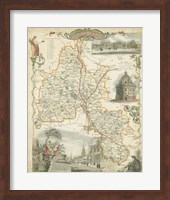 Map of Oxfordshire Fine Art Print