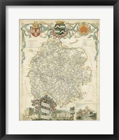 Map of Herefordshire Fine Art Print