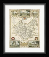 Map of Leicestershire Fine Art Print