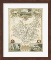 Map of Leicestershire Fine Art Print