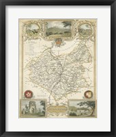 Map of Leicestershire Fine Art Print