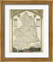 Map of Northumberland Fine Art Print