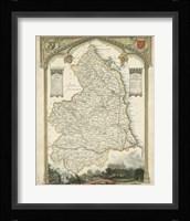 Map of Northumberland Fine Art Print
