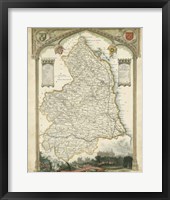 Map of Northumberland Fine Art Print