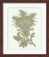 Celadon Floral Motif I Fine Art Print
