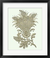 Celadon Floral Motif I Fine Art Print