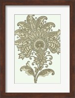 Celadon Floral Motif III Fine Art Print