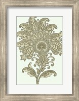 Celadon Floral Motif III Fine Art Print
