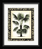 Palm in Zebra Border II Fine Art Print