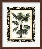 Palm in Zebra Border II Fine Art Print