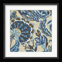 Indigo Tapestry I Framed Print