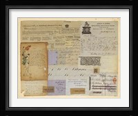 Antique Collage II Framed Print