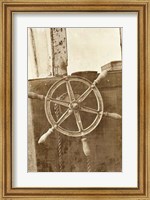 Sepia Ship's Wheel II Fine Art Print