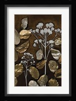 Gilded Leaf Collage I Framed Print