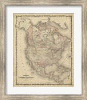 Johnson's Map of North America Fine Art Print