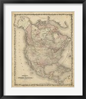 Johnson's Map of North America Fine Art Print