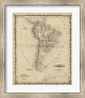 Johnson's Map of South America Fine Art Print