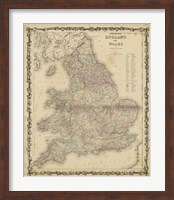 Johnson's Map of England & Wales Fine Art Print