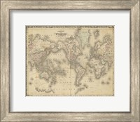 Johnson's Map of the World Fine Art Print