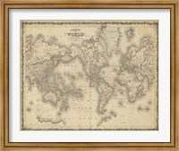 Johnson's Map of the World Fine Art Print