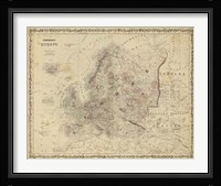 Johnson's Map of Europe Fine Art Print