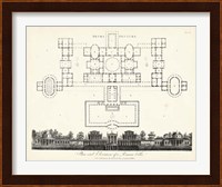 Plan & Elevation for a Roman Villa Fine Art Print