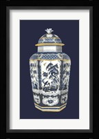 Asian Urn in Blue & White II Framed Print