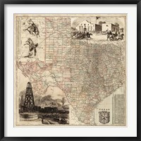 Map of Texas Fine Art Print