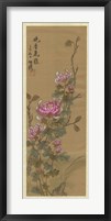 Oriental Floral Scroll III Framed Print