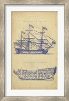 Vintage Ship Blueprint Fine Art Print