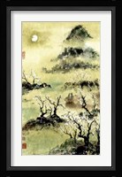 Viewing Plum Blossoms in Moonlight Fine Art Print