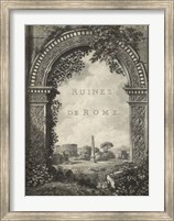 Ruines de Rome Fine Art Print