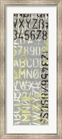 Numbered Letters I Fine Art Print