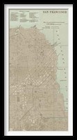 Tinted Map of San Francisco Fine Art Print