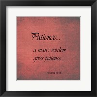 Patience Proverbs 19:11 Fine Art Print